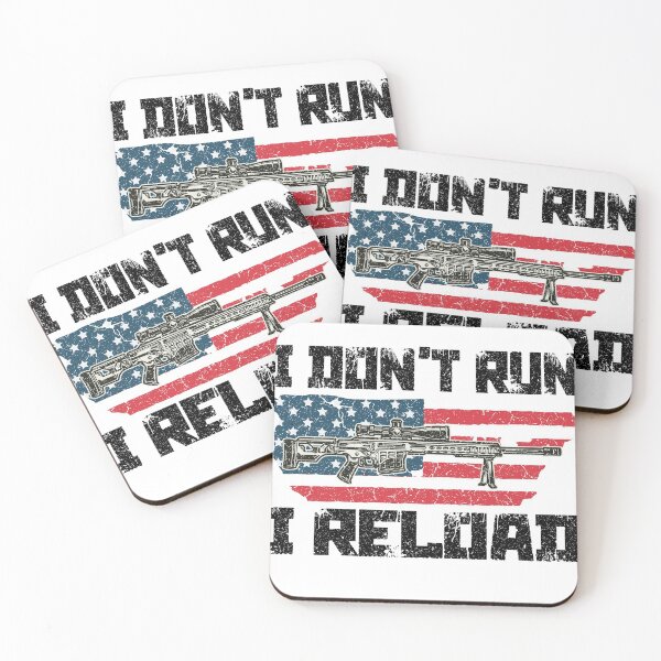 Item preview, I Don't Run I Reload Funny Gun Rights Pro Guns Owner Joke Flag Usa Gamers Gun Lovers designed and sold by Wadia Hamda.