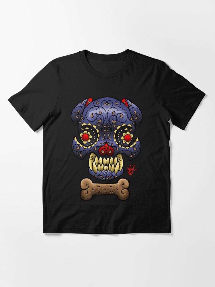 Thumbnail 3 of 7, Essential T-Shirt, Boston Terrier Sugar skull. designed and sold by jabwai.