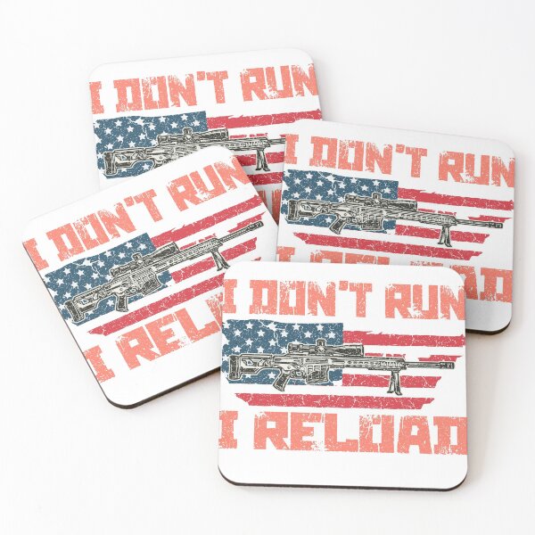 Item preview, I Don't Run I Reload Funny Gun Rights Pro Guns Owner Joke Flag Usa Gamers Gun Lovers designed and sold by Wadia Hamda.