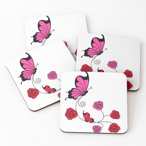 Item preview, Hot Pink and Burning Red Butterflies designed and sold by NellyOm.