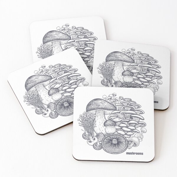 Item preview, Ink Mushrooms Vintage Illustration designed and sold by dayfrit.