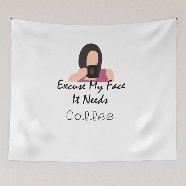 Item preview, Excuse my face it needs caffee classic T shirt , coffee lovers t shirt ,  designed and sold by LilaDiams.