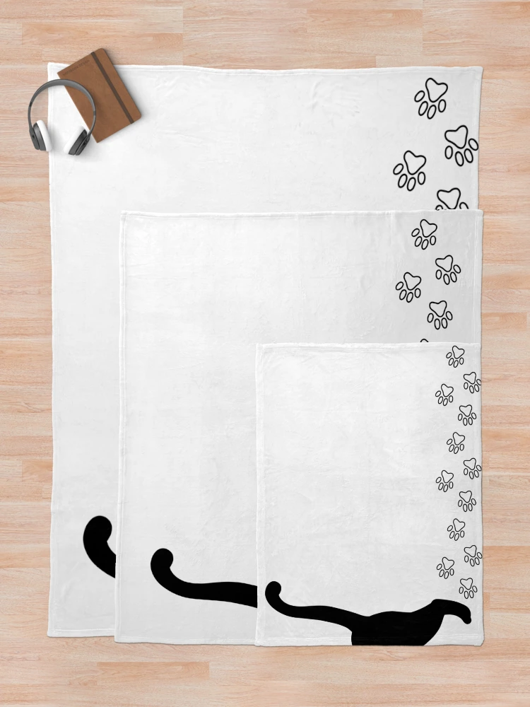 Thumbnail 5 of 6, Throw Blanket, Kitty Paws designed and sold by Rousetta.