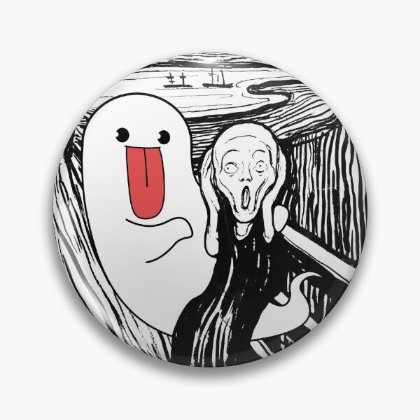 Item preview, Boogie Chum Chum Met The Screm Black And White Expression Art Chumy Funny Crazy Meme designed and sold by ShumShumShop.