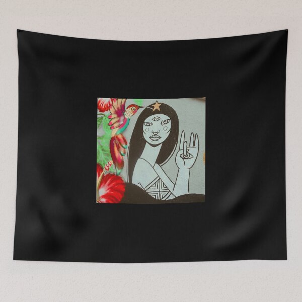 Item preview, Street Art, Wall Art, Mural,Graffiti, Women, Minds Eye, Hummingbird  designed and sold by HeatherAP.