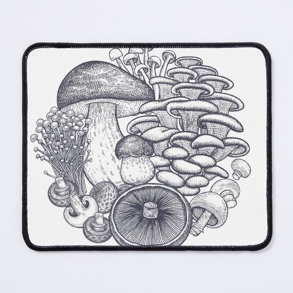 Item preview, Ink Mushrooms Vintage Illustration designed and sold by dayfrit.