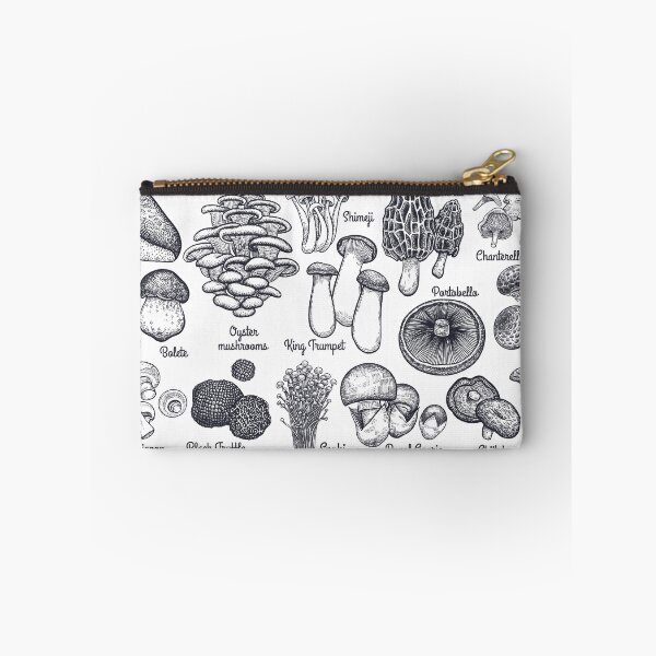 Item preview, Edible Mushrooms of the World Ink Illustration Vintage  designed and sold by dayfrit.