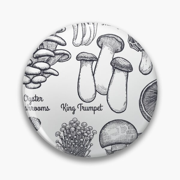 Item preview, Edible Mushrooms of the World Ink Illustration Vintage  designed and sold by dayfrit.