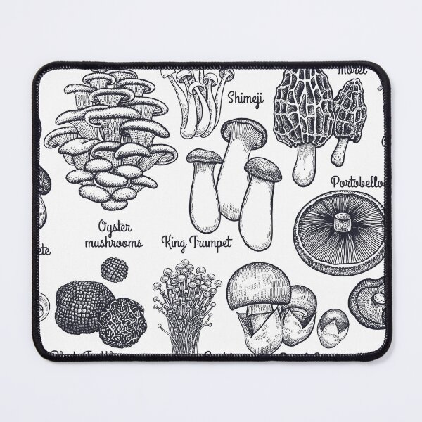 Item preview, Edible Mushrooms of the World Ink Illustration Vintage  designed and sold by dayfrit.