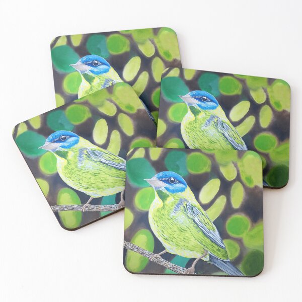 Item preview, Blue and Green Bird in Nature, art by Miguel Matos Official designed and sold by MiguelMatosArt.