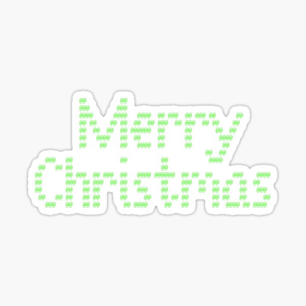 “Merry Christmas Ascii Art” Sticker for Sale by typo-n-quotes | Redbubble