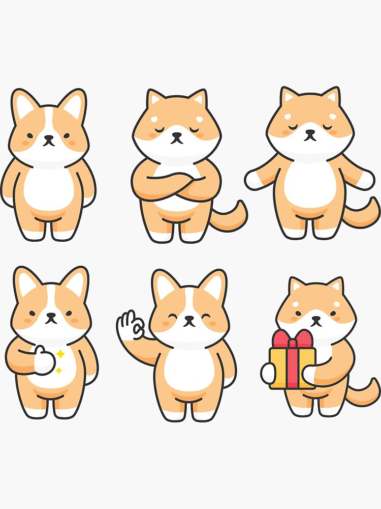 Shiba Inu Collection Sticker For Sale By Ademar28 Redbubble