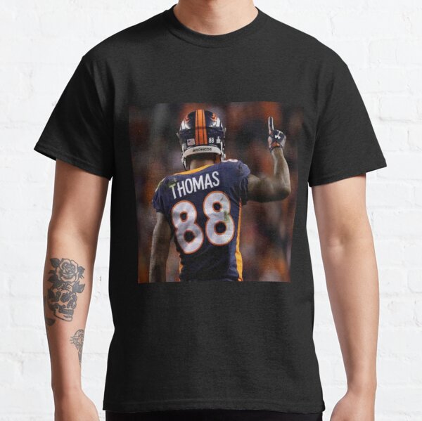 Demaryius Thomas Name & Number Game Day V-Neck T-Shirt - Navy - Tshirtsedge