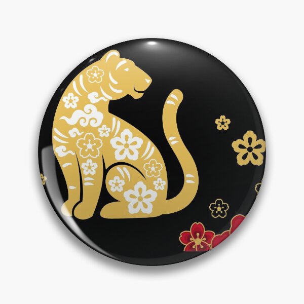 Item preview, Chinese Flower Tiger- Lunar New Year designed and sold by The-Muse.
