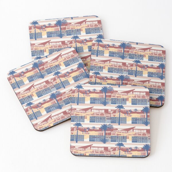 Item preview, Pattern - Mid Modern Architecture skyline - Scaled down 50% designed and sold by Eejee-SK.