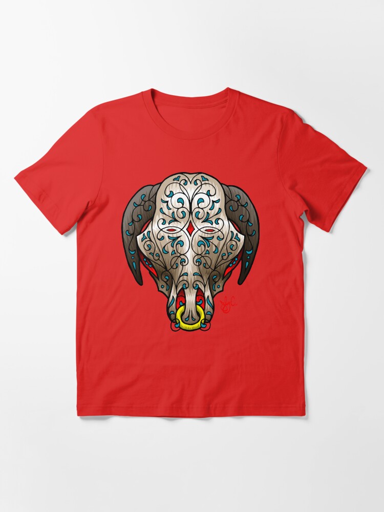 Thumbnail 3 of 7, Essential T-Shirt, Big Bad Bull Sugar Skull designed and sold by jabwai.