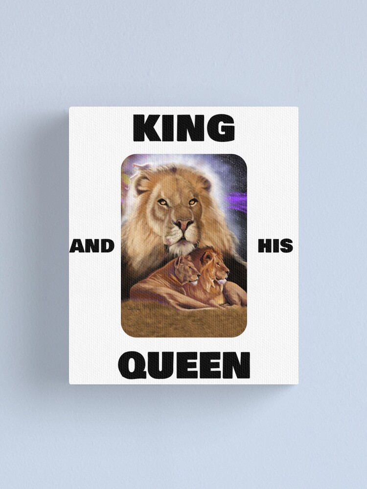 King and his The lion and his lioness mate who rule Canvas  Print