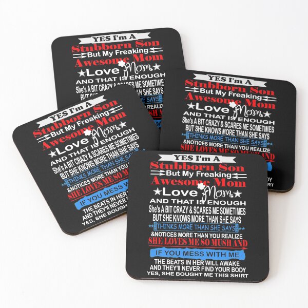 Item preview, I'm A Stubborn Son But My Freaking Awesome Mom Love Me designed and sold by boyastore.