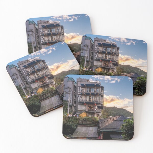 Item preview, Teahouses at sunset in Jiufen, Taiwan designed and sold by WorldScenery.