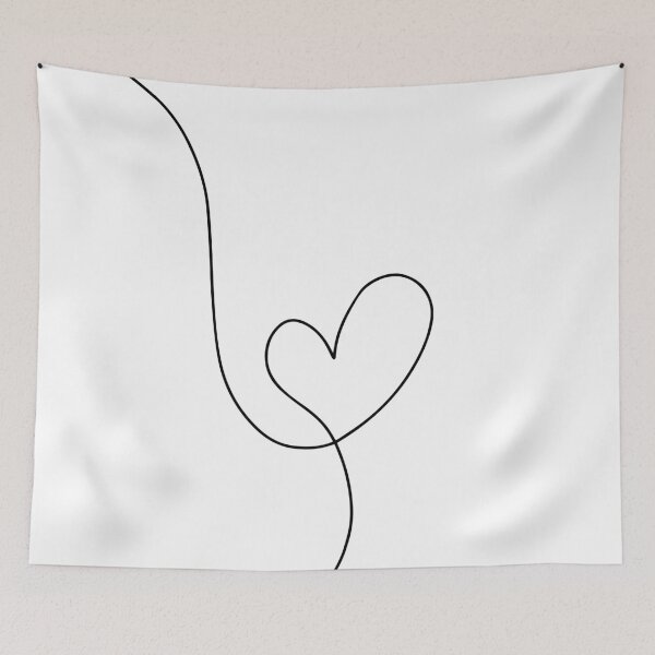 Item preview, Heart One Line Art - Heart Continuous Line designed and sold by Mrs-PenLine.