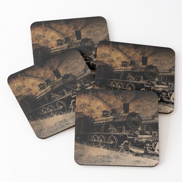 Item preview, World Steam Travel - Steam Train and World Map designed and sold by NaturePrints.