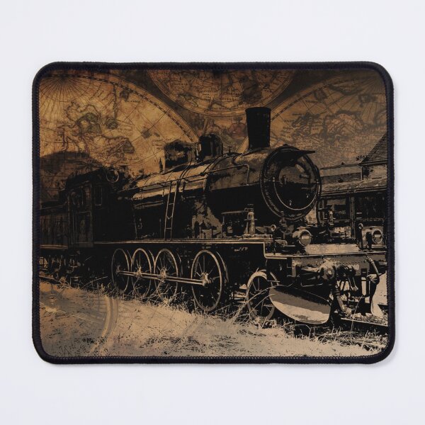 Item preview, World Steam Travel - Steam Train and World Map designed and sold by NaturePrints.