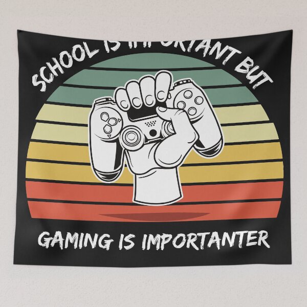 Item preview, School Is Important But gaming Is Importanter designed and sold by POSITIVEHL HL.