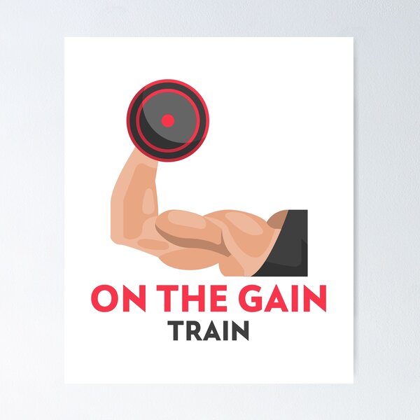Item preview, On the Gain Train Gym Weightlifting design designed and sold by mkzmerch.