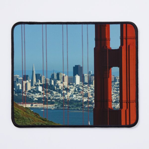 Item preview, Iconic San Fransisco - Downtown Framed by Red Steel designed and sold by Georgia Mizuleva.
