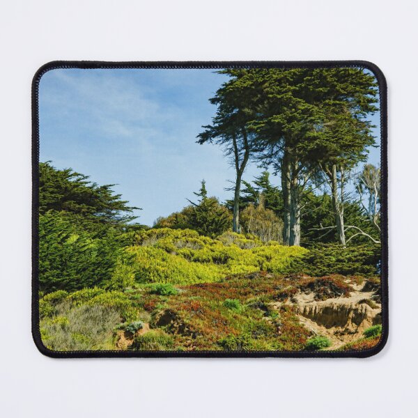 Item preview, San Francisco Colorful Spring - Blooming Hillside with Pines designed and sold by Georgia Mizuleva.