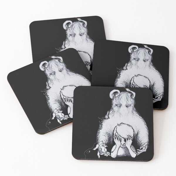 Item preview, Monster Boy and Bear Graphite Horror Illustration designed and sold by Theokotos.
