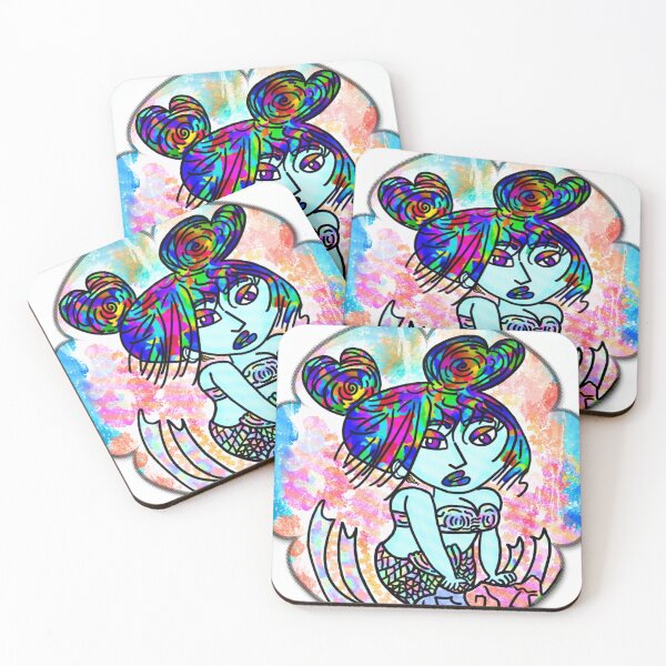 Item preview, Pride rainbow mermaid designed and sold by LadyCottonTail.