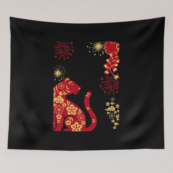 Item preview, Chinese Flower Tiger 2022- The Year Of The Tiger designed and sold by The-Muse.