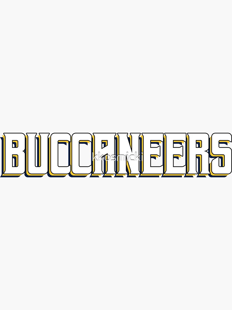 Buccaneers Flag Mascot Sticker