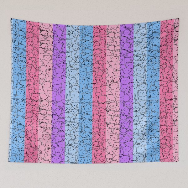 Item preview, Catgender Pattern - LGBT Catgender Flag Cat Logo Rainbow Funny Cat Kitties designed and sold by andrei49387.