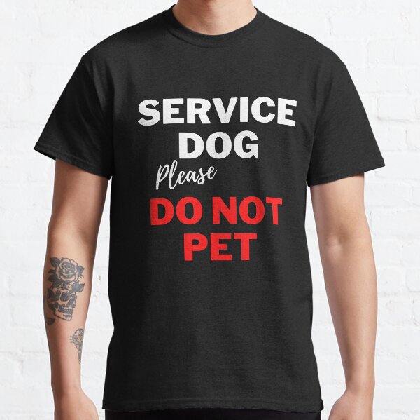 Service Dog - Please Do Not Pet (red/white) Classic T-Shirt