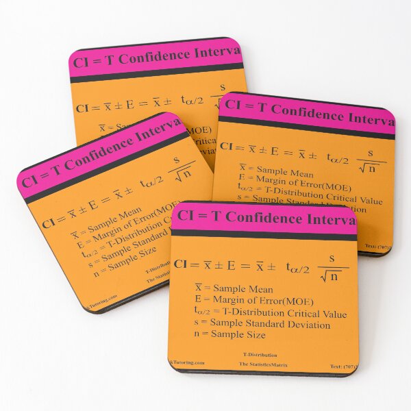 Item preview, T Margin of Error  Equation:  The StatisticsMatrix at Redbubble designed and sold by Mark Stansberry.