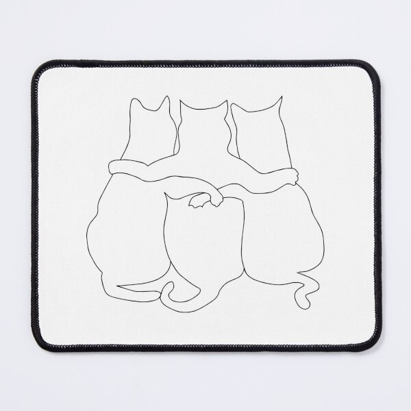 Item preview, 3 Cats Together Line Art designed and sold by Mrs-PenLine.