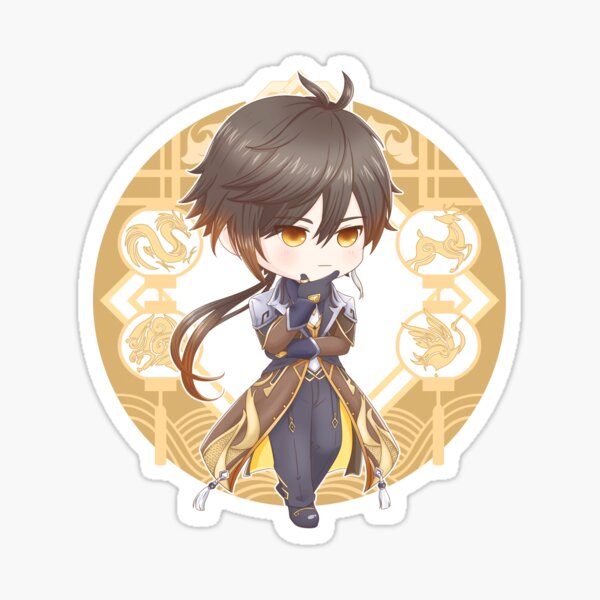 Zhongli in Thought Sticker