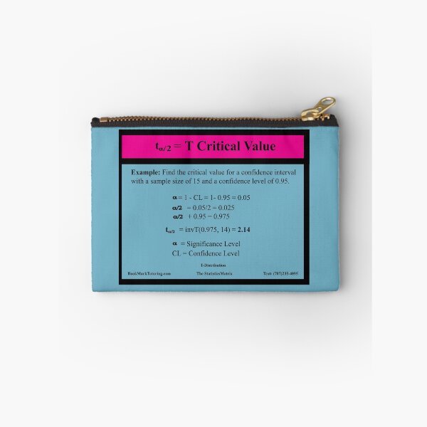 Item preview, T Distribution Critical Value Calculation:  The StatisticsMatrix at Redbubble designed and sold by Mark Stansberry.