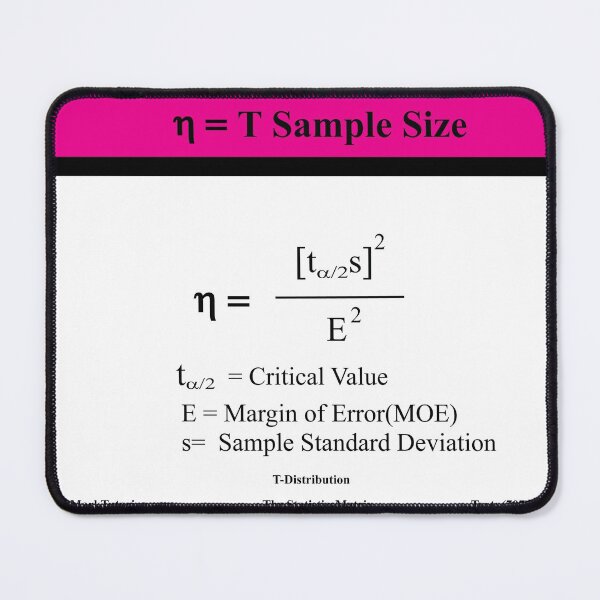 Item preview, T Distribution Sample Size Equation:  The Statstics Matrix at Redbubble designed and sold by Mark Stansberry.