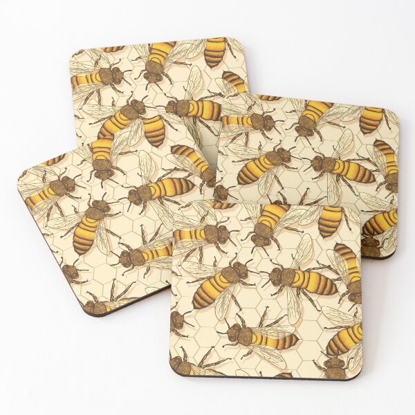 Item preview, Honey bees vintage color designed and sold by SisileeGift.