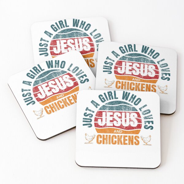 Item preview, Cute Just A Girl Who Loves Jesus And Chickens Funny Farm Girl Retro designed and sold by S-JDesigns.