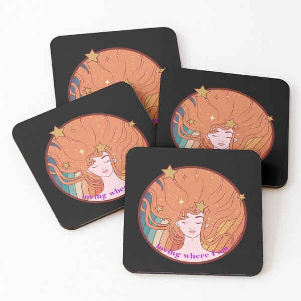 Item preview, half moon stars space face lady designed and sold by SuperiorPrints.