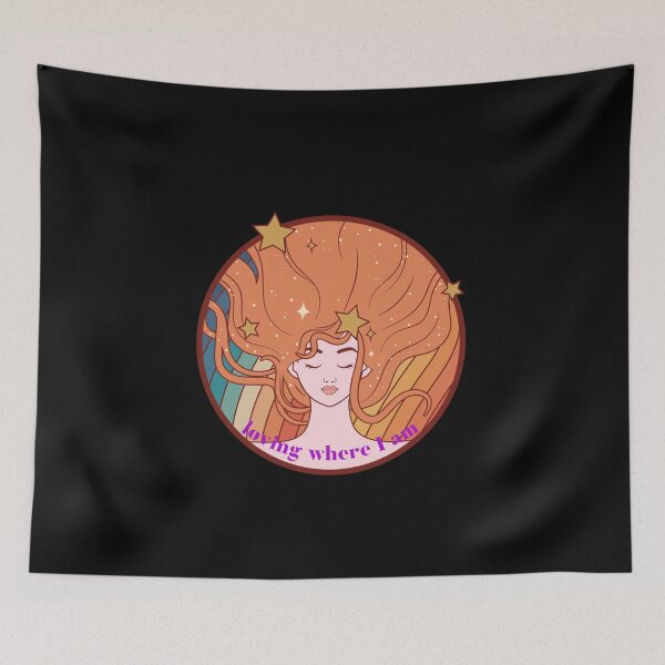 Item preview, half moon stars space face lady designed and sold by SuperiorPrints.