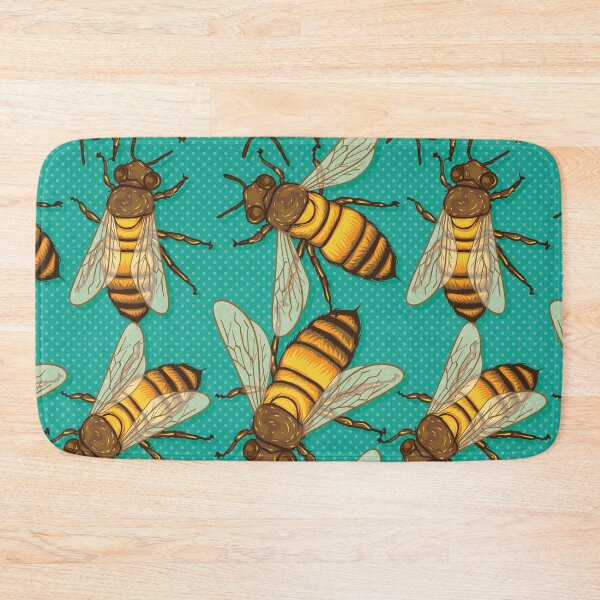 Item preview, Honey bees on green  designed and sold by SisileeGift.