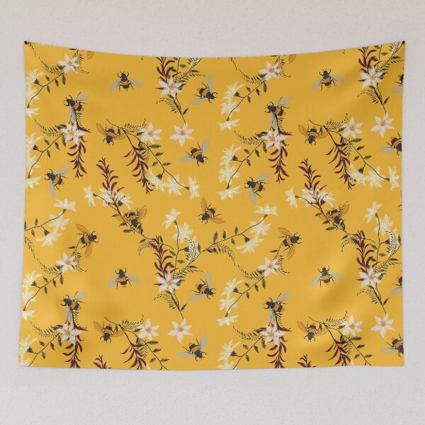 Item preview, Bee Floral Embroidery Art designed and sold by SisileeGift.