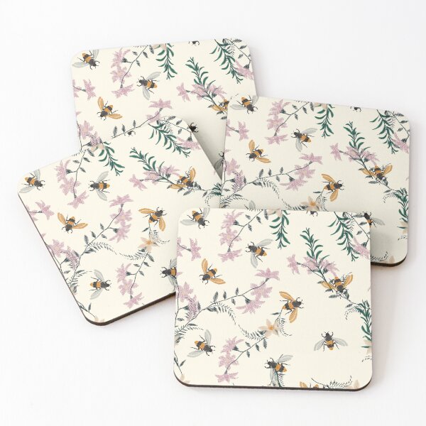 Item preview,  Bee wild flower embroidery designed and sold by SisileeGift.