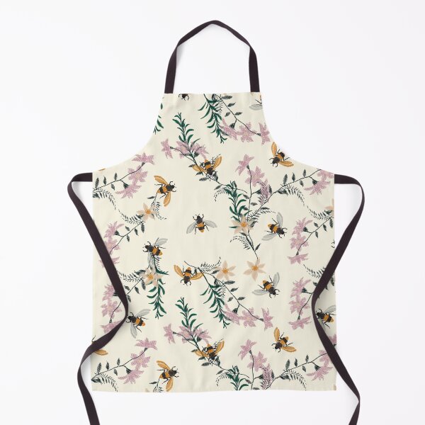 Item preview, Bee wild flower embroidery designed and sold by SisileeGift.