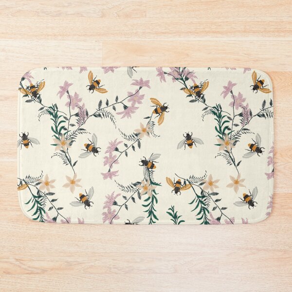 Item preview,  Bee wild flower embroidery designed and sold by SisileeGift.